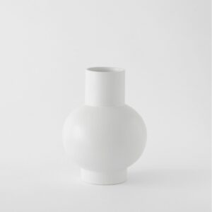 Large Vaporous Grey Globe Bottle Vase